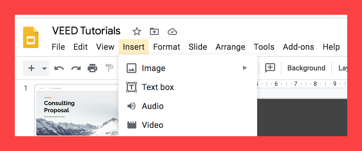 how to loop presentation google slides