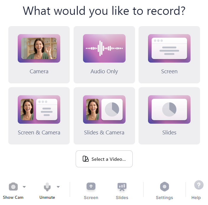 Overview of VEED's screen recording features