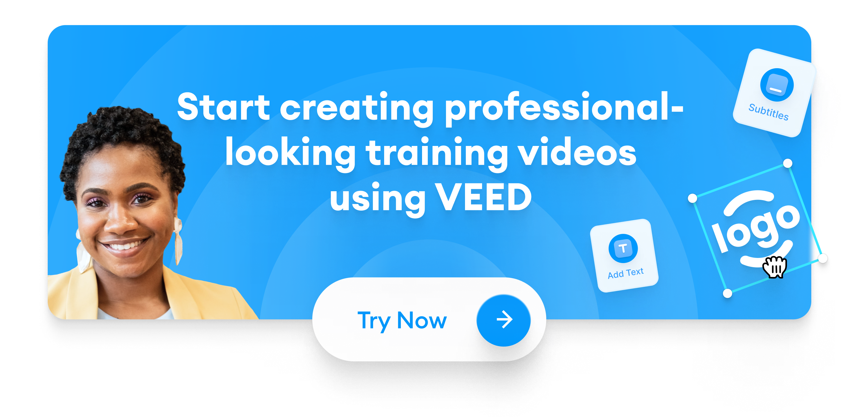 Call-to-action banner leading to VEED's online editor