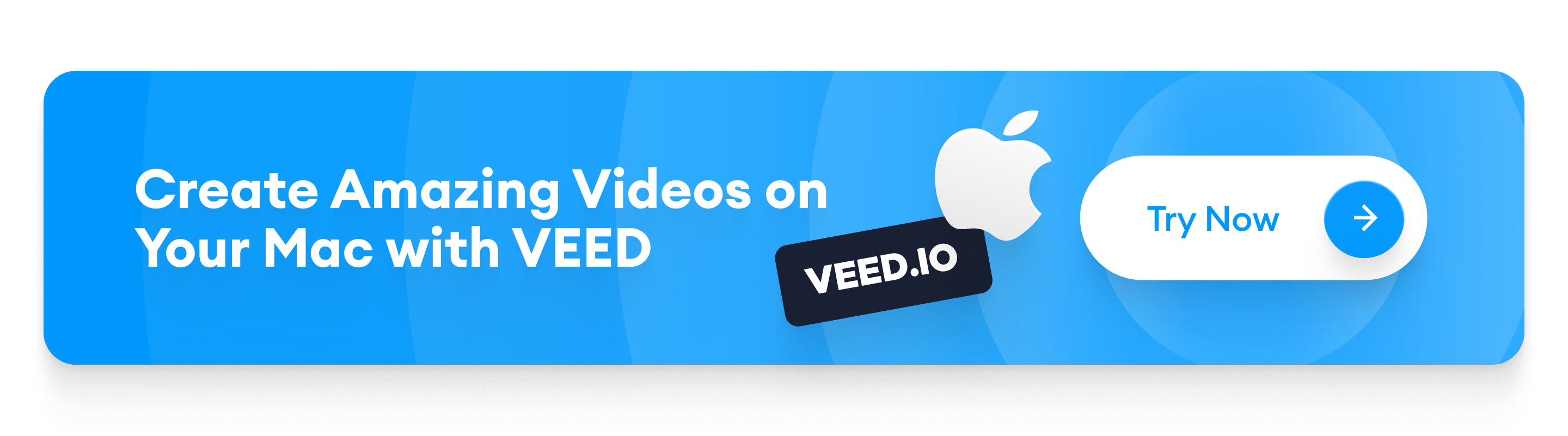 Call to action inviting people to try out VEED