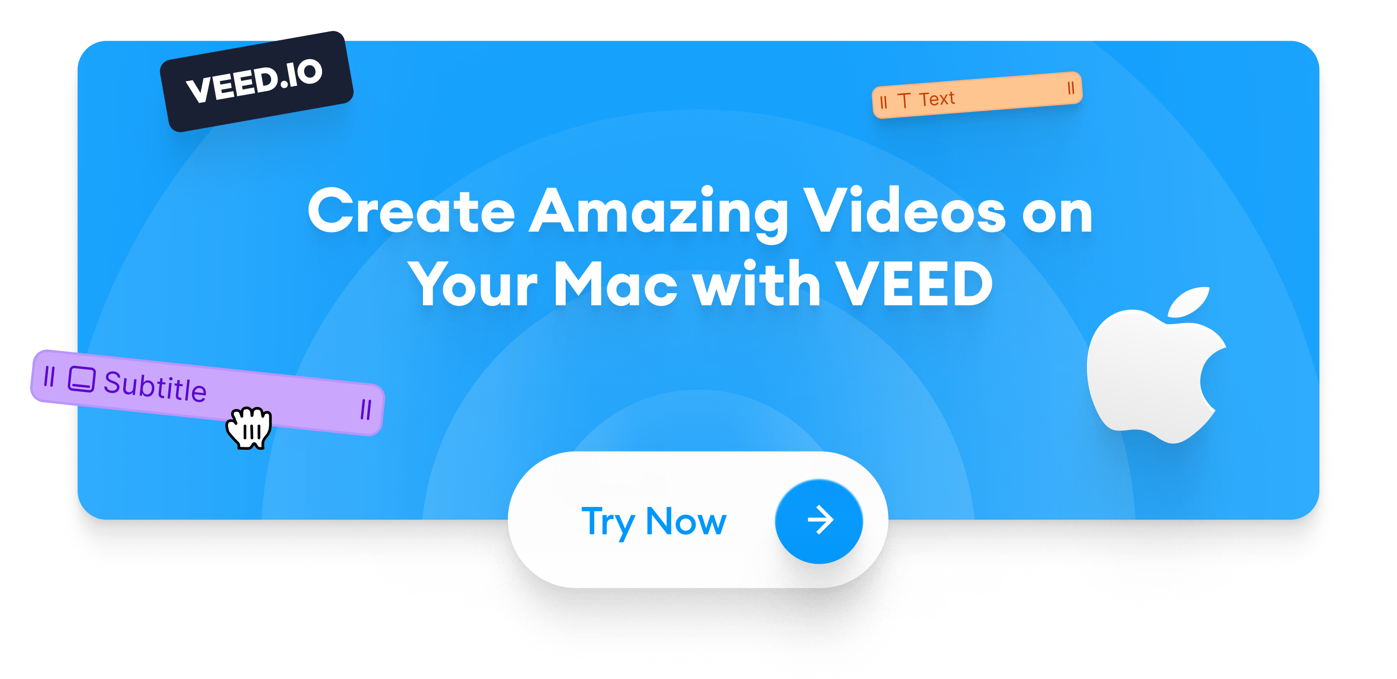 Call to action inviting people to try out VEED