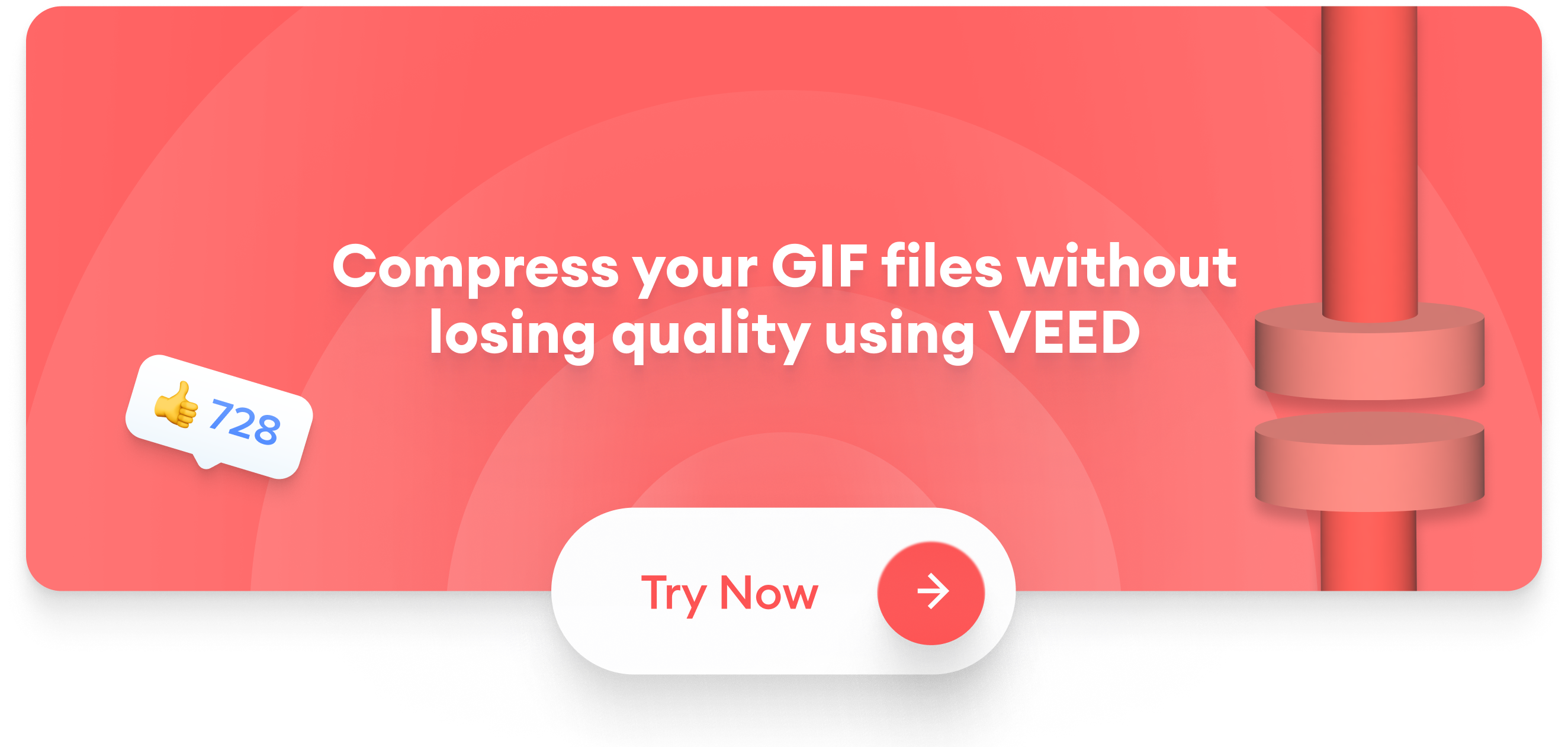 Call-to-action for using VEED's GIF compressor