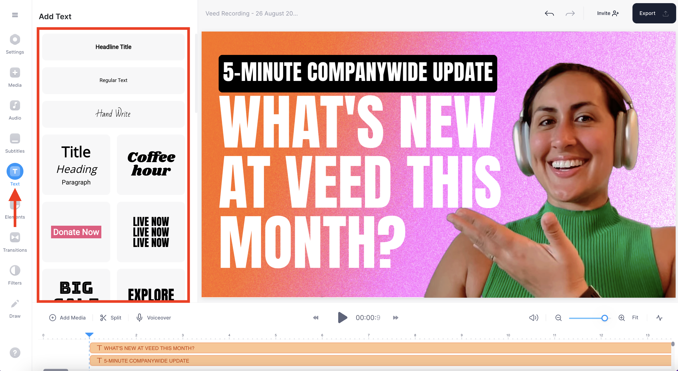 ADD TEXT TO VIDEO WITH VEED