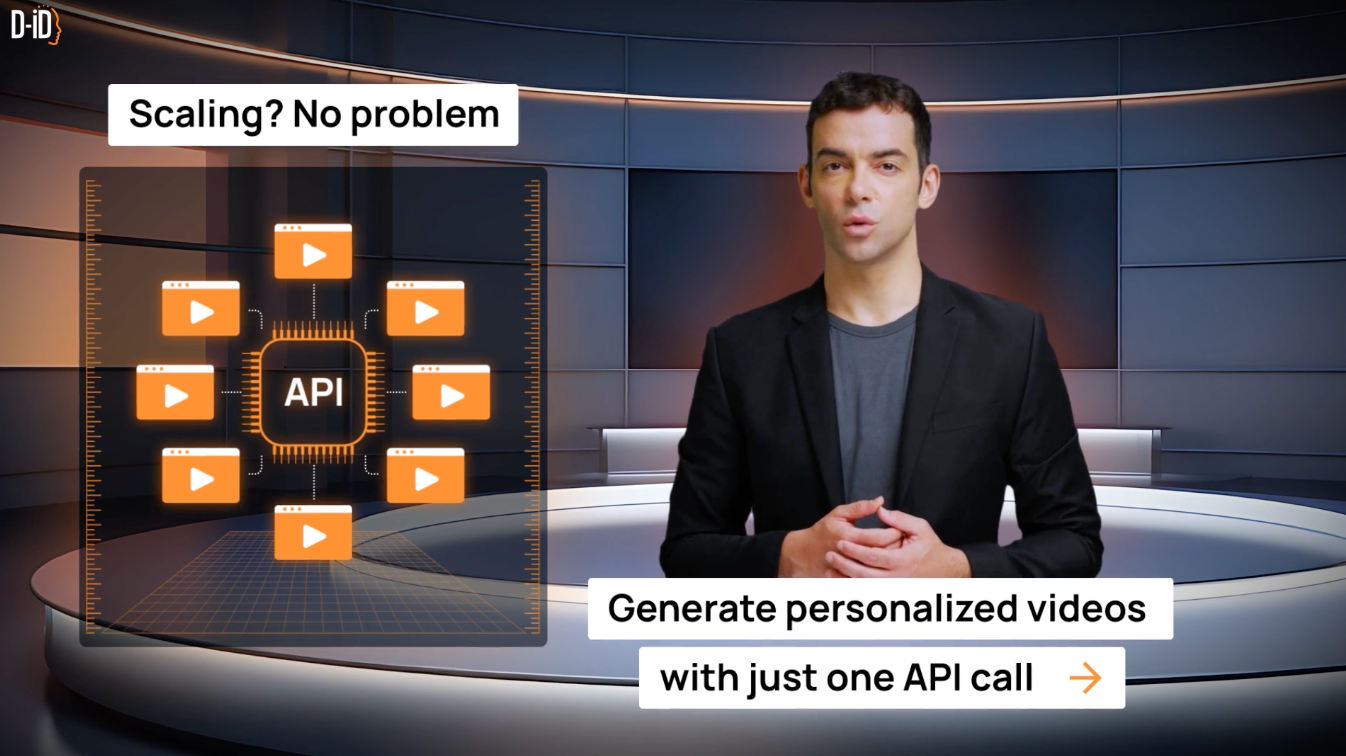 Example of a video generated using D-ID tools