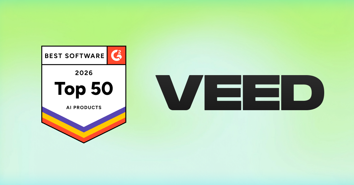 VEED Named One of G2's Best AI Software Companies of 2026