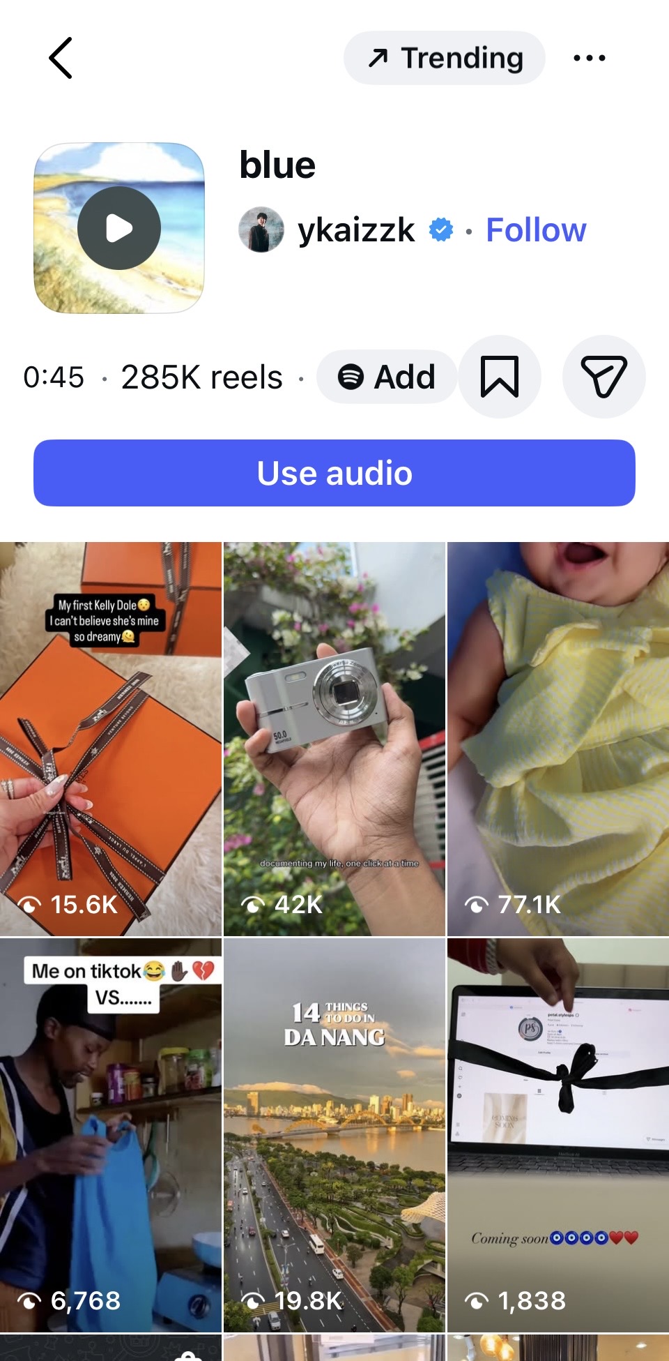 trending audio on Instagram