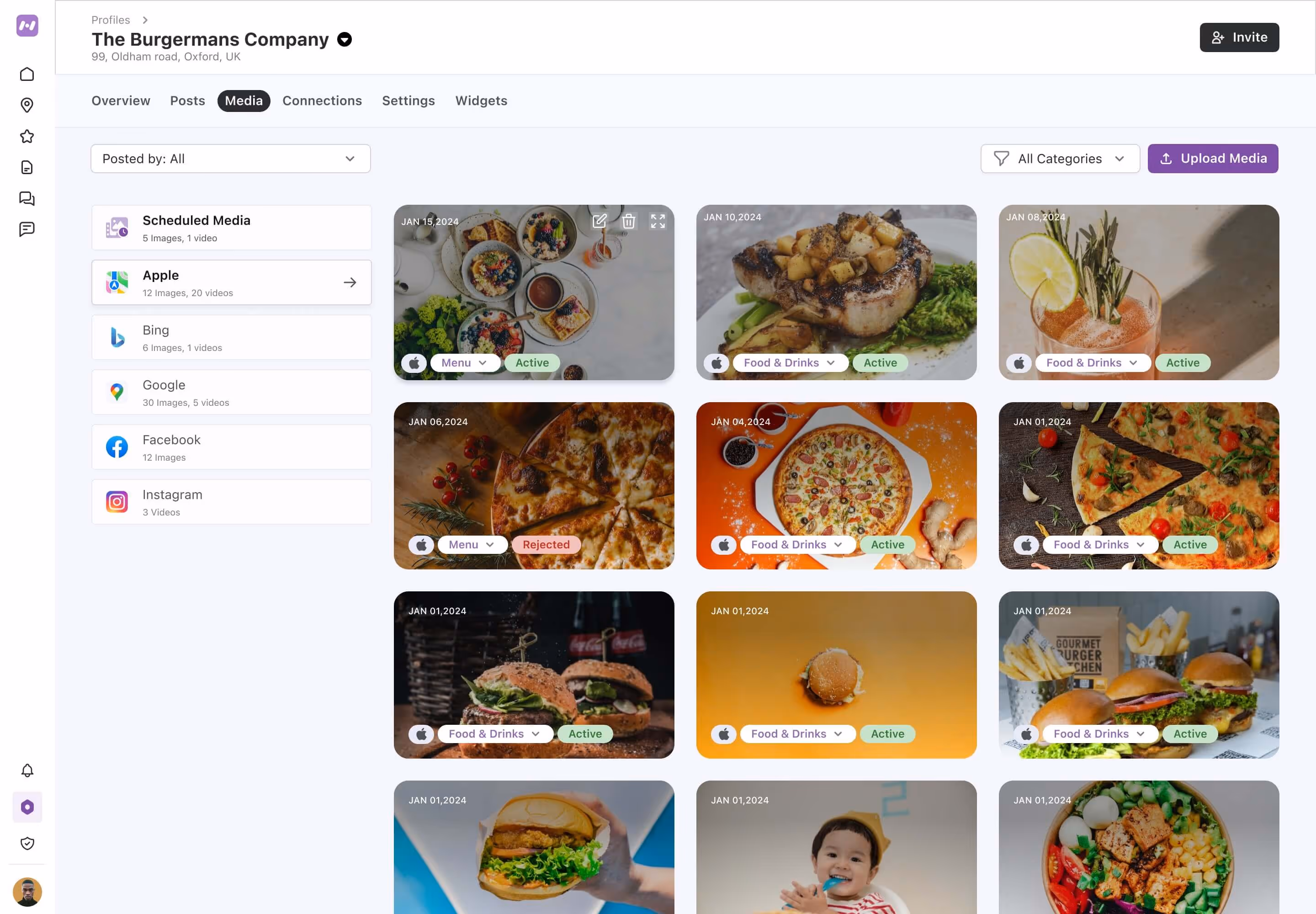 Restaurant dashboard on Mobal