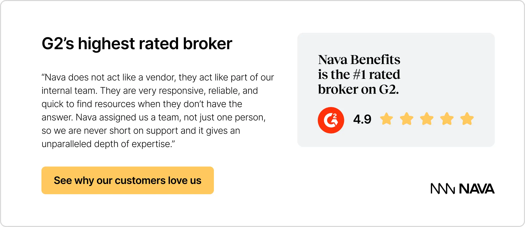 G2's highest rated broker. See why our customers love us.