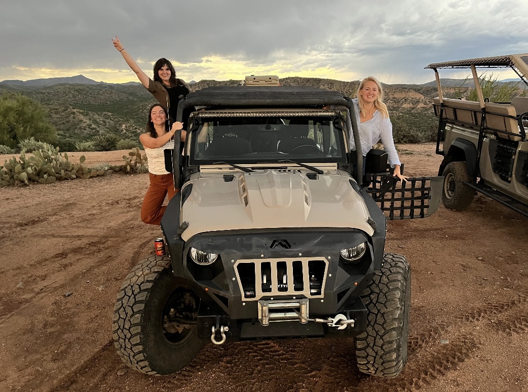 The Nava marketing team on an off-roading Jeep tour of Scottsdale.