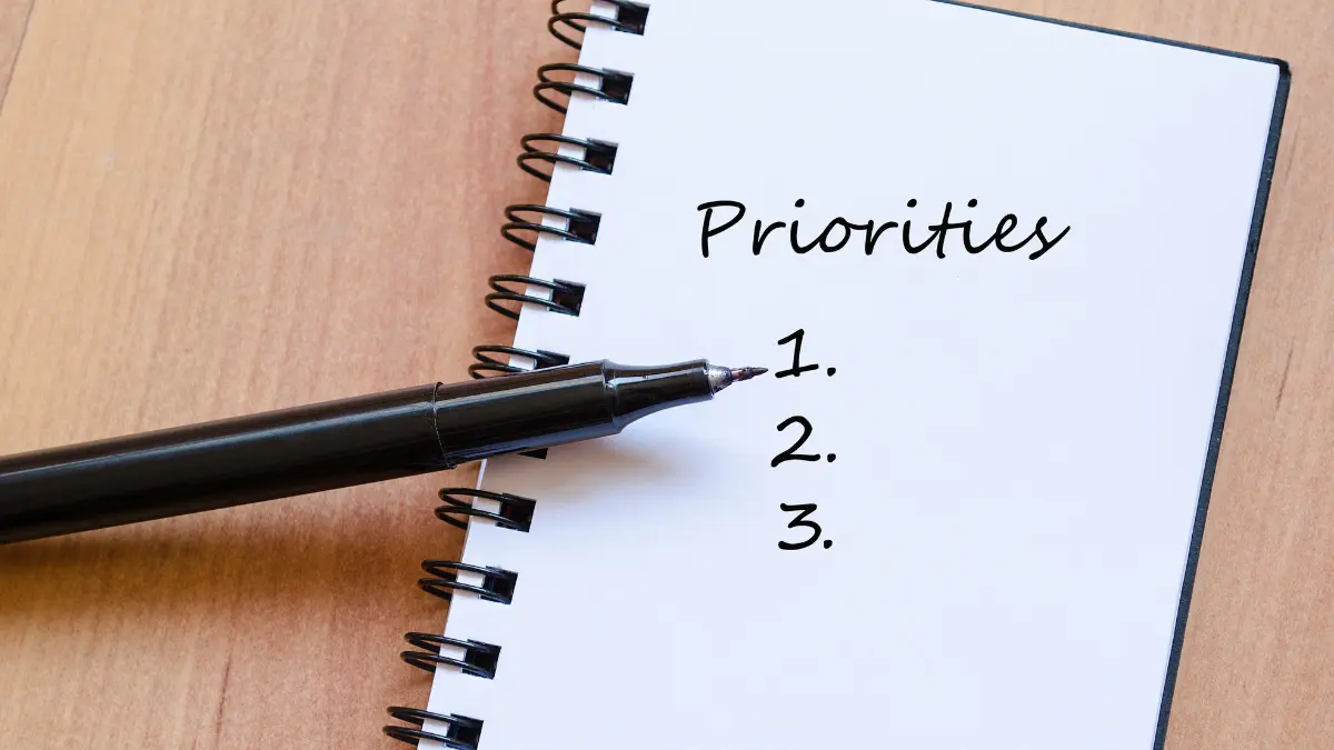 Sheet of paper showing list of priorities, representing knowing your employee benefit priorities before your renewal.