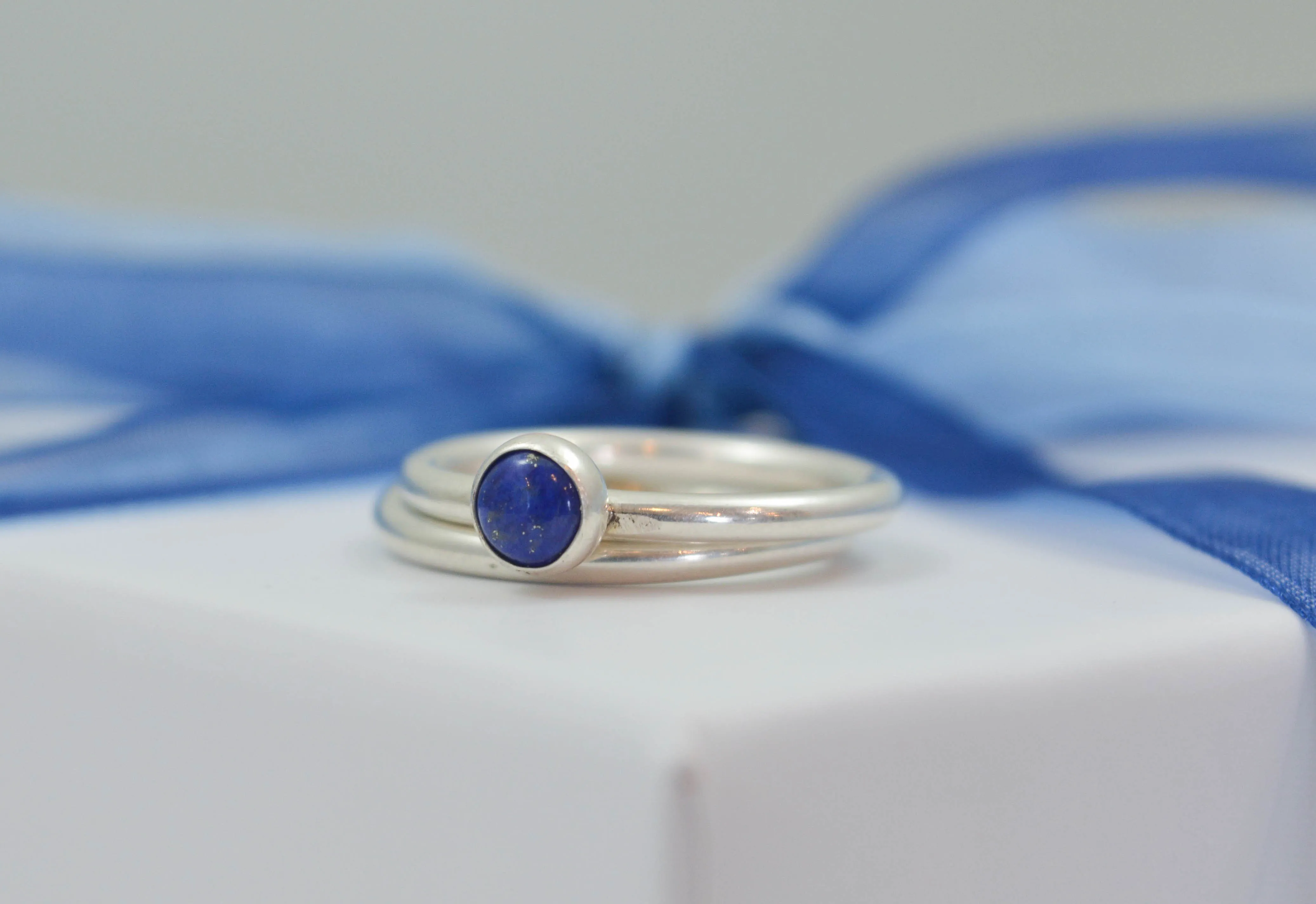 Lapis Lazuli Stacking Ring Set