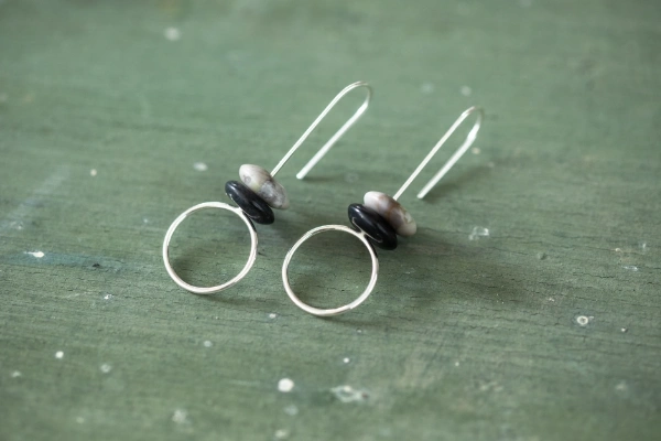 Picasso Jasper Hoop Earrings