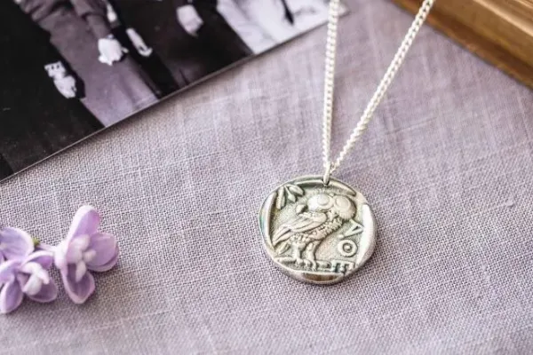Athena's Owl Drachma Necklace 