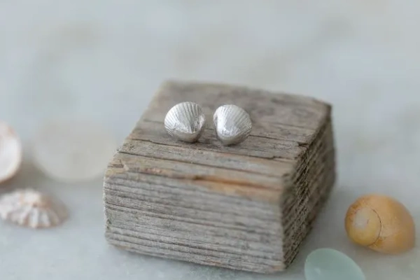 Holkham Cockle Shell Stud Earrings