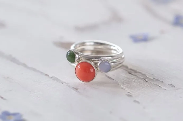 Sea Buckthorn Stacking Rings