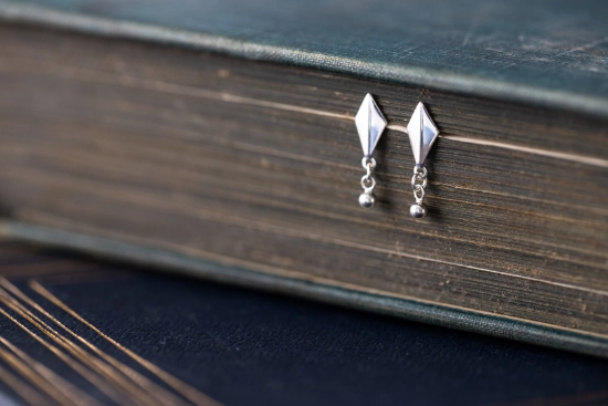 Rising Kite Art Deco Stud Earrings