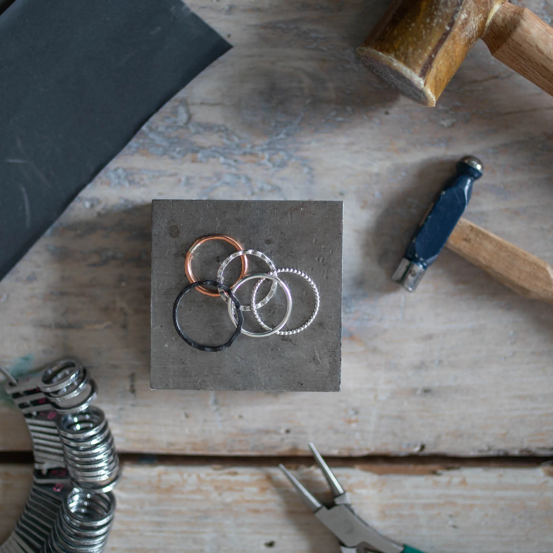 handmade jewellery workshop stacking bangles