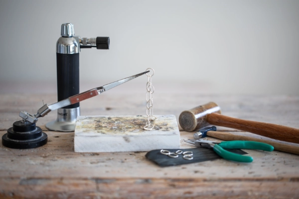 tools ready for bracelet chain making workshop
