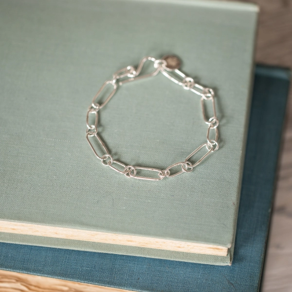 finished silver chain bracelet jewellery making