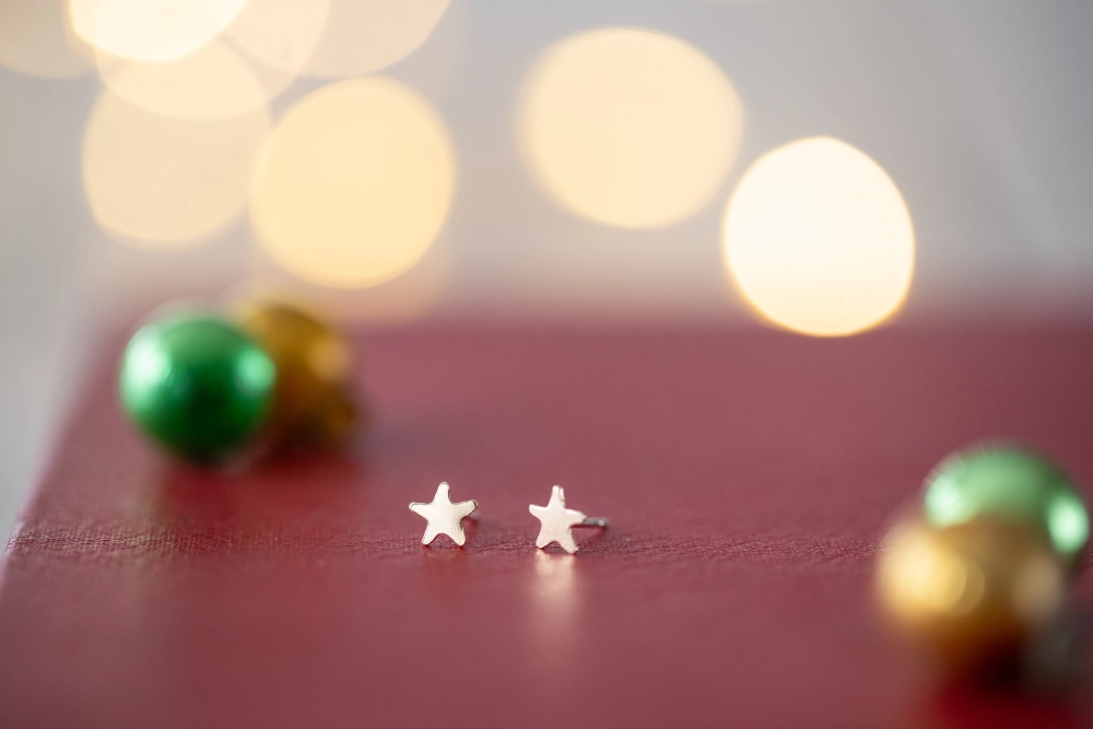 Golden Star Stud Earrings