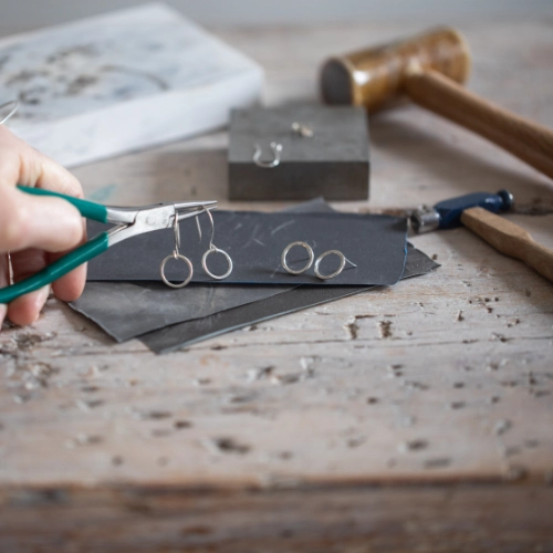 Make two pairs of sterling silver hoop earrings in this friendly Norfolk workshop—learn to shape, finish, and polish, with cake and guidance included.