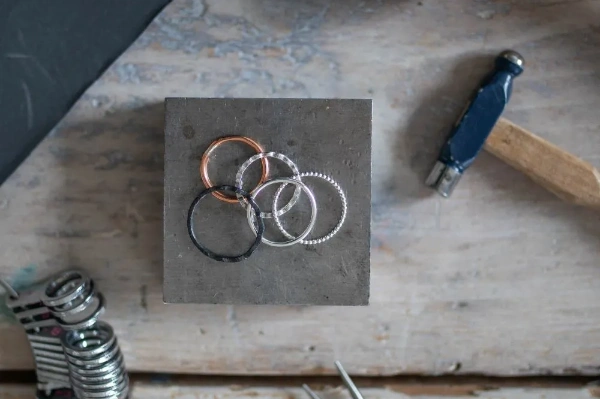 Create your own sterling silver stacking rings in a relaxed, friendly workshop in Norfolk. All tools, materials—and cake!—included.