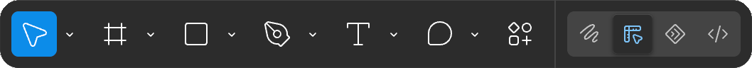 Figma's floating toolbar