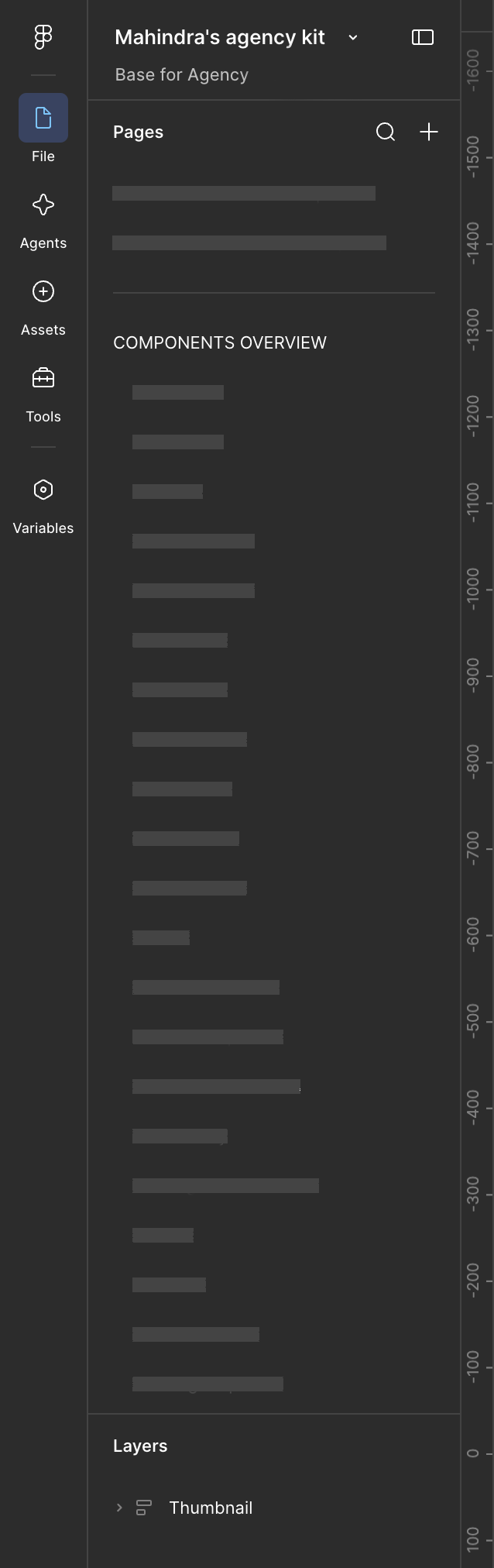 Figma's left sidebar, showing the layers panel