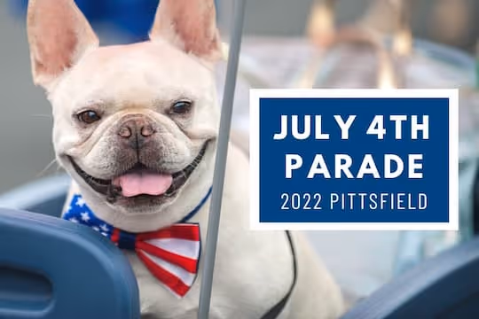 July 4th Parade in Pittsfield - Dog celebrating 4th of July