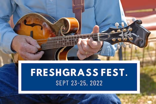 FreshGrass Fest. Sept 23-25, 2022 - Man playing a mini guitar