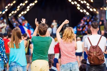 people vibing at a concert