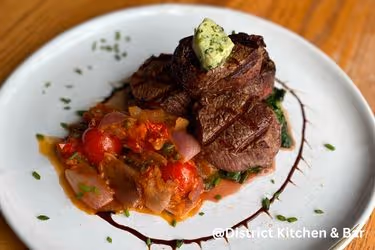 Steak at District Kitchen & Bar