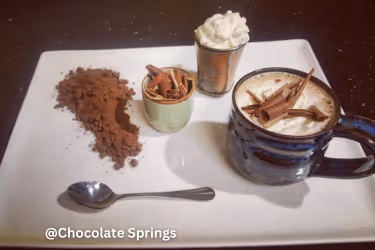 Chocolate drink at Chocolate Springs