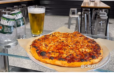 Oven baked pizza from CRUST