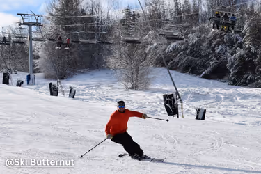Man Skiing at Butternut Ski Area