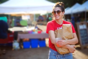 Woman at the farmers market