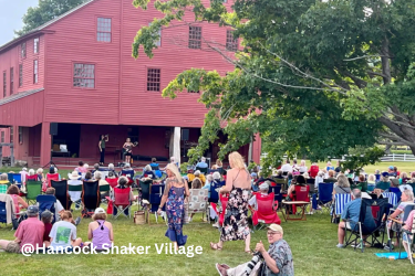 Hancock Shaker Village Country Fair - People gathered outside for live performance
