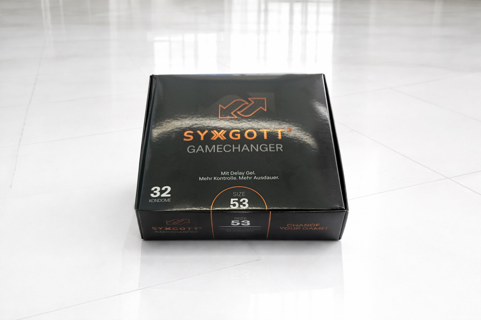 Verpackung des syxgott Produkts Gamechanger von vorne