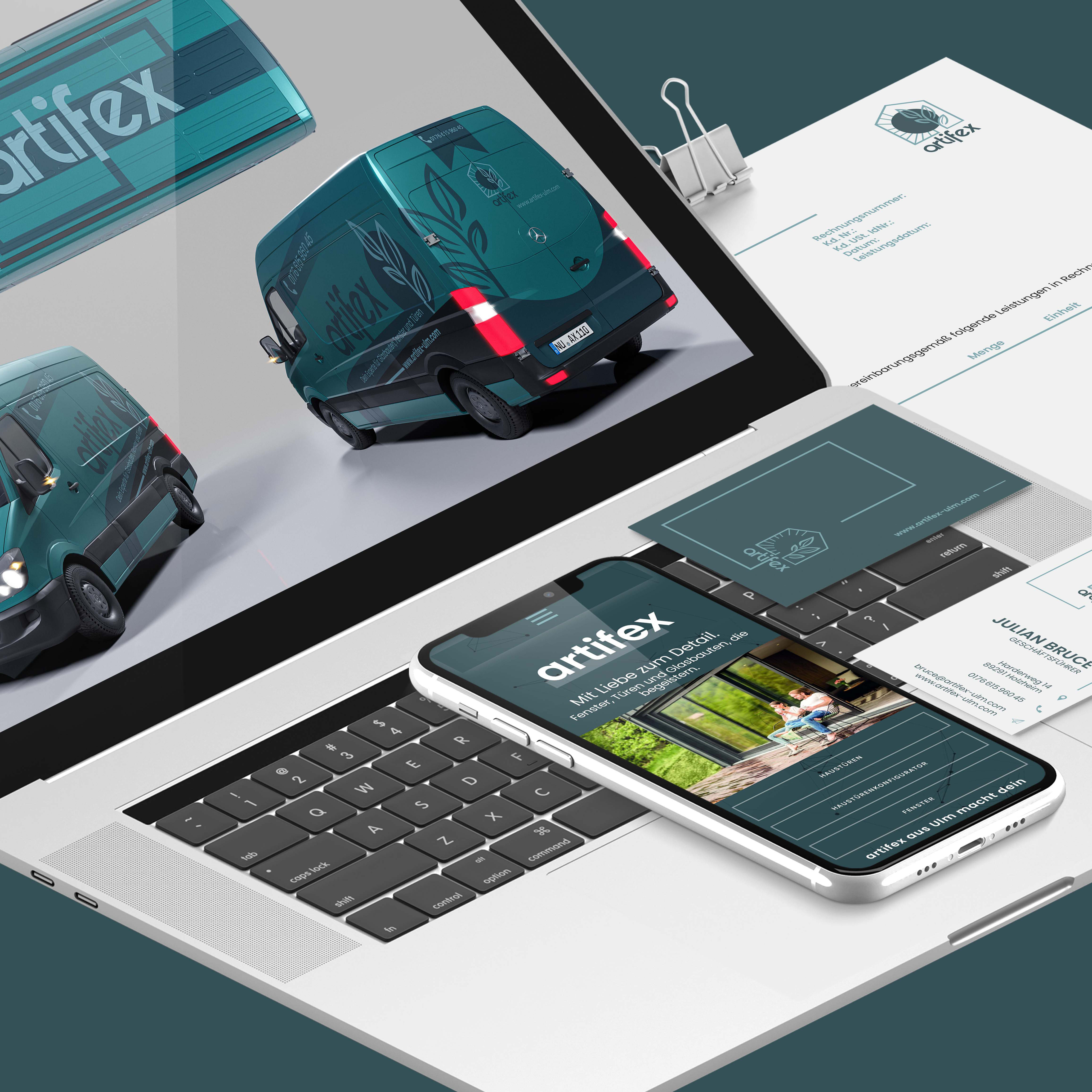 artifex Ulm - Corporate Design, Webdesign