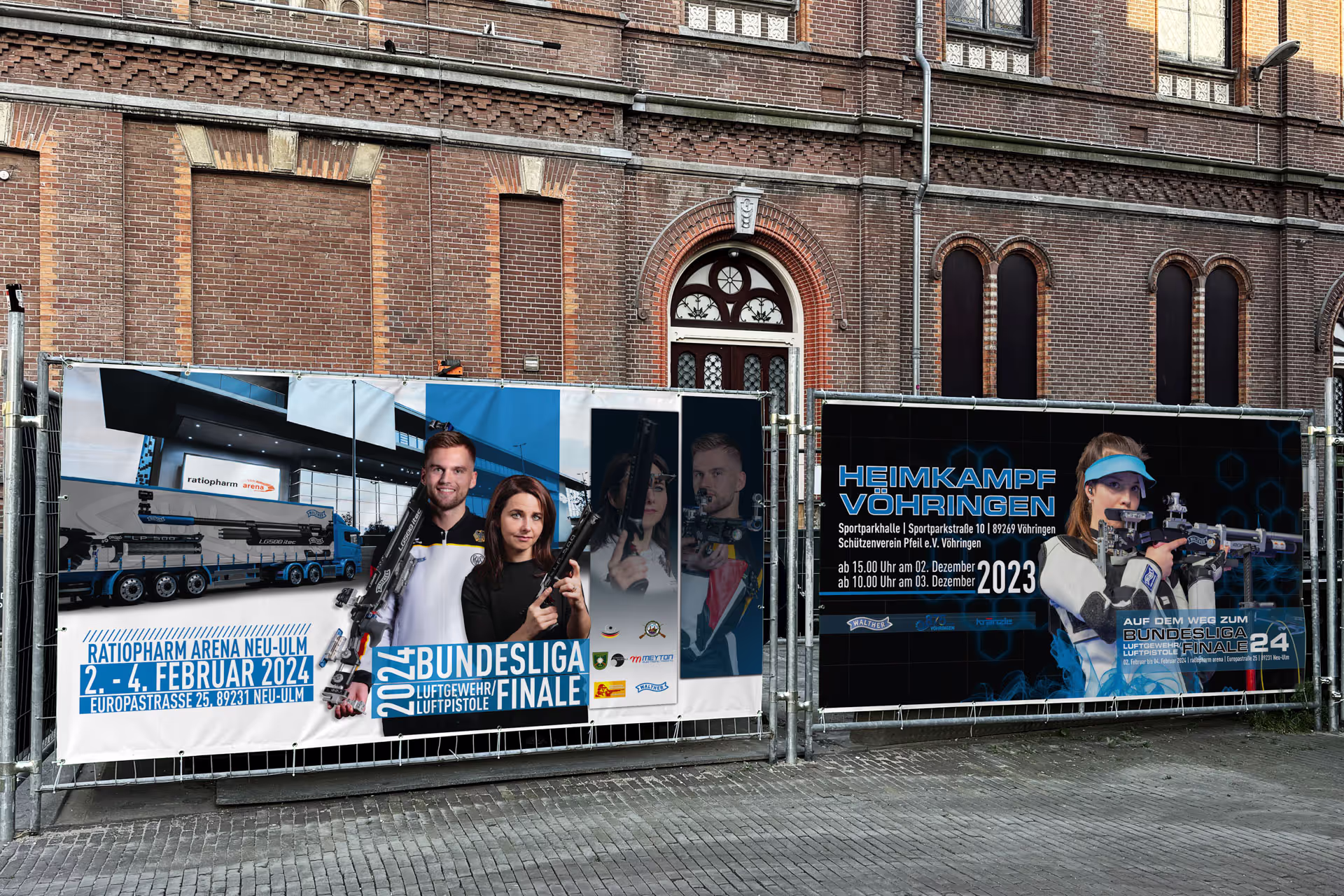 Bauzaunbanner für das Bundesliga-Finale LG LP 2024 und Heimspiel in Vöhringen