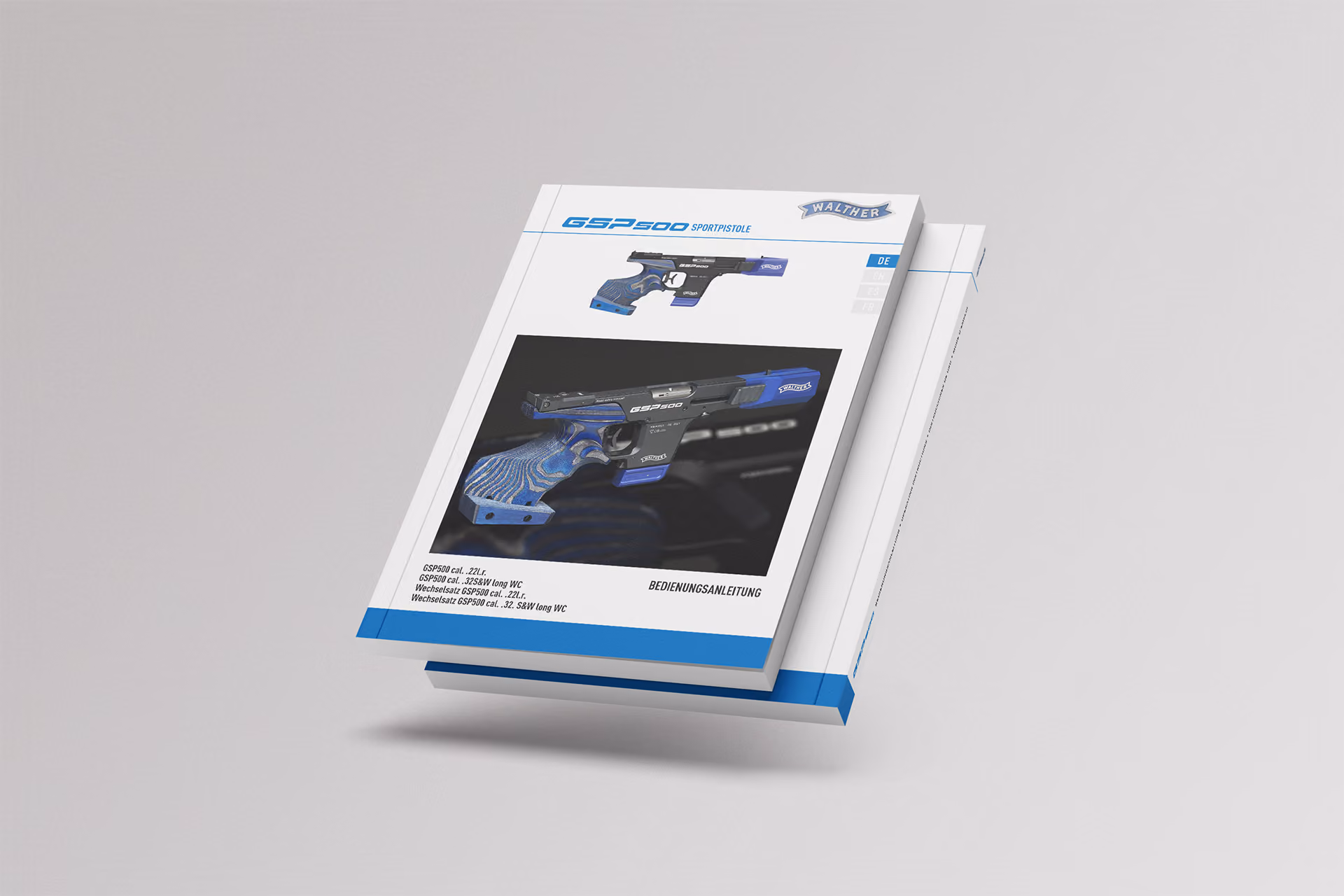 Cover of the instruction manual for the Walther GSP500 sport pistol