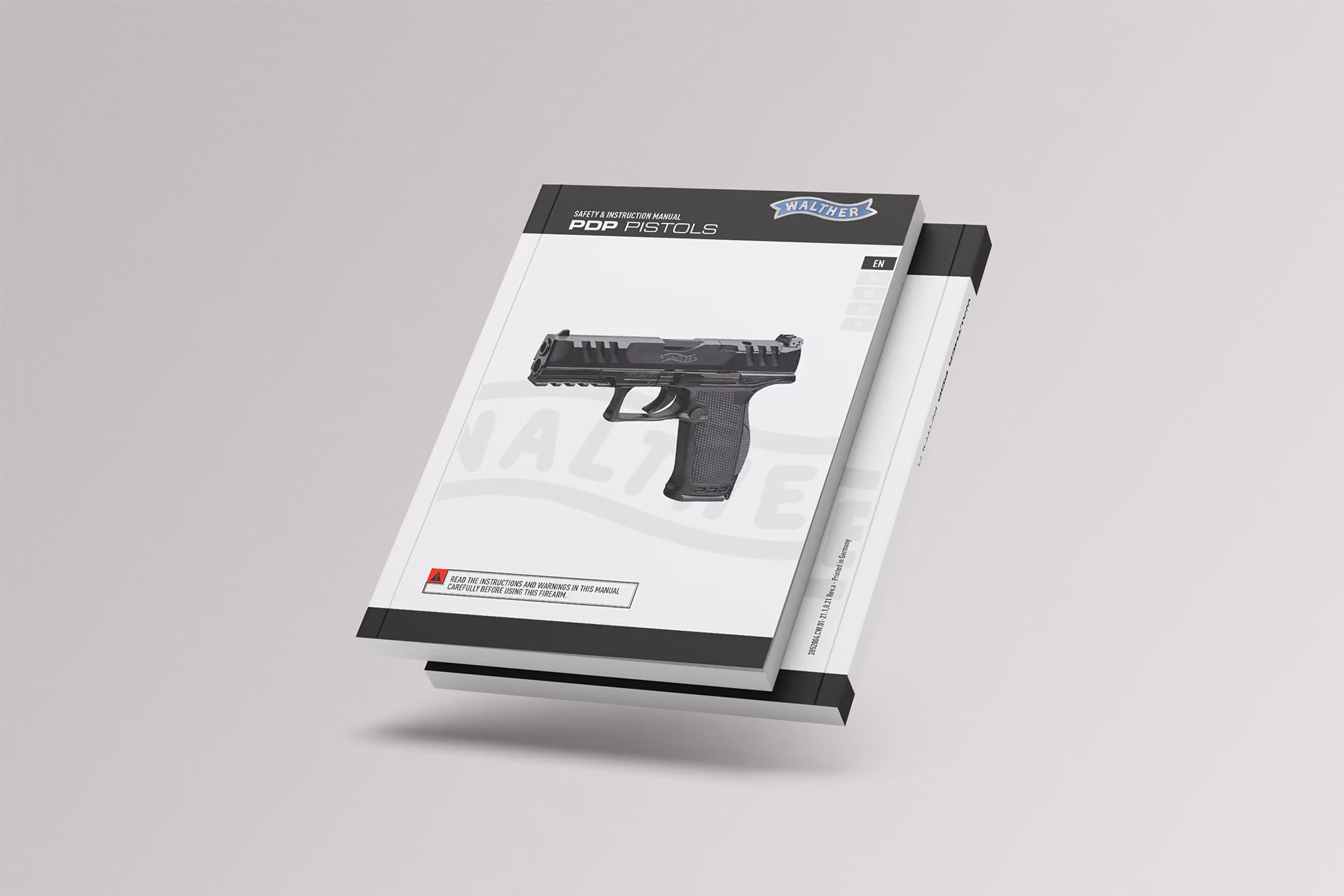 Cover of the instruction manual for Walther PDP pistols