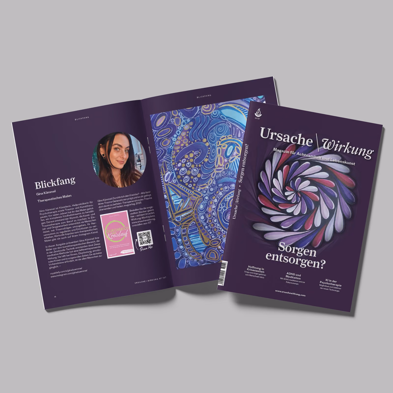 Magazin Ursache\Wirkung, Ausgabe 137, lilane Farbwelt