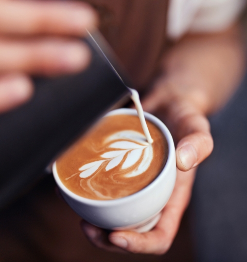 Cappuccino mit Latte-Art