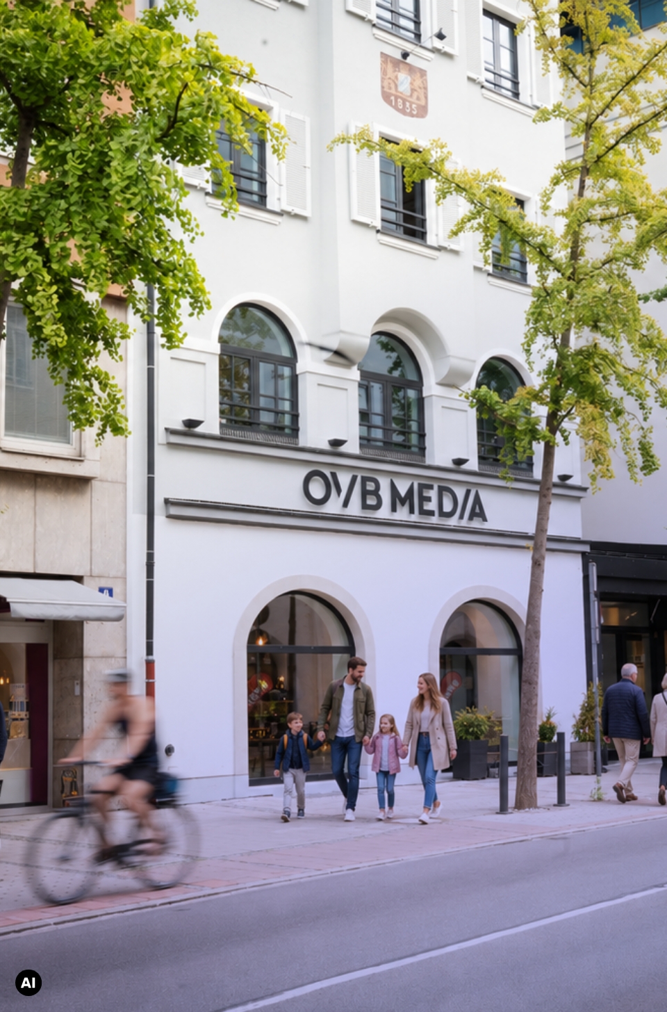 Gebäude der OVB MEDIA City in der Prinzregentenstraße