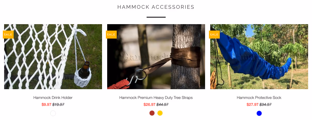 Accessories for the Hammock Sky product