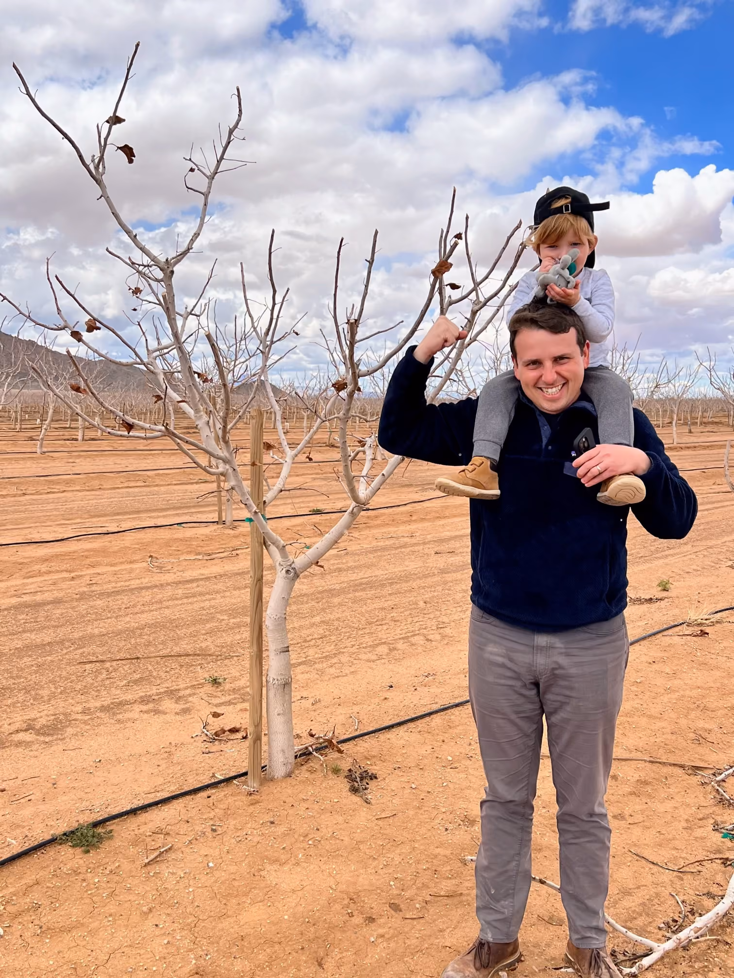 Jack McCarthy & son among the crops