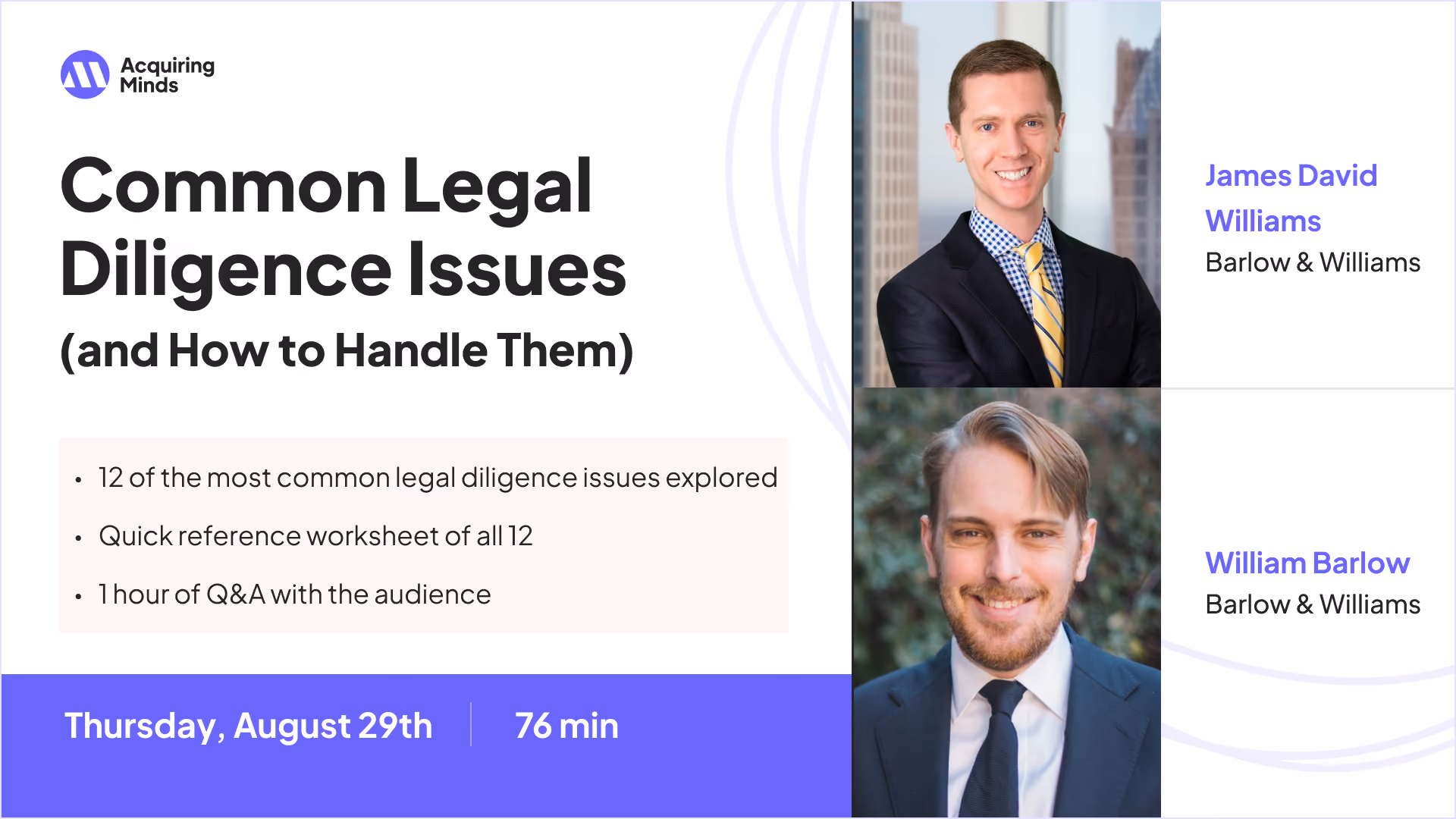 Common Legal Diligence Issues (and How to Handle Them)