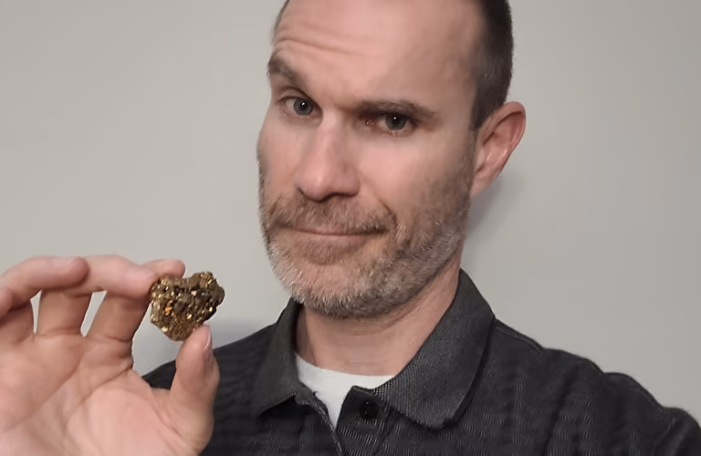 Justin Willess with fool's gold