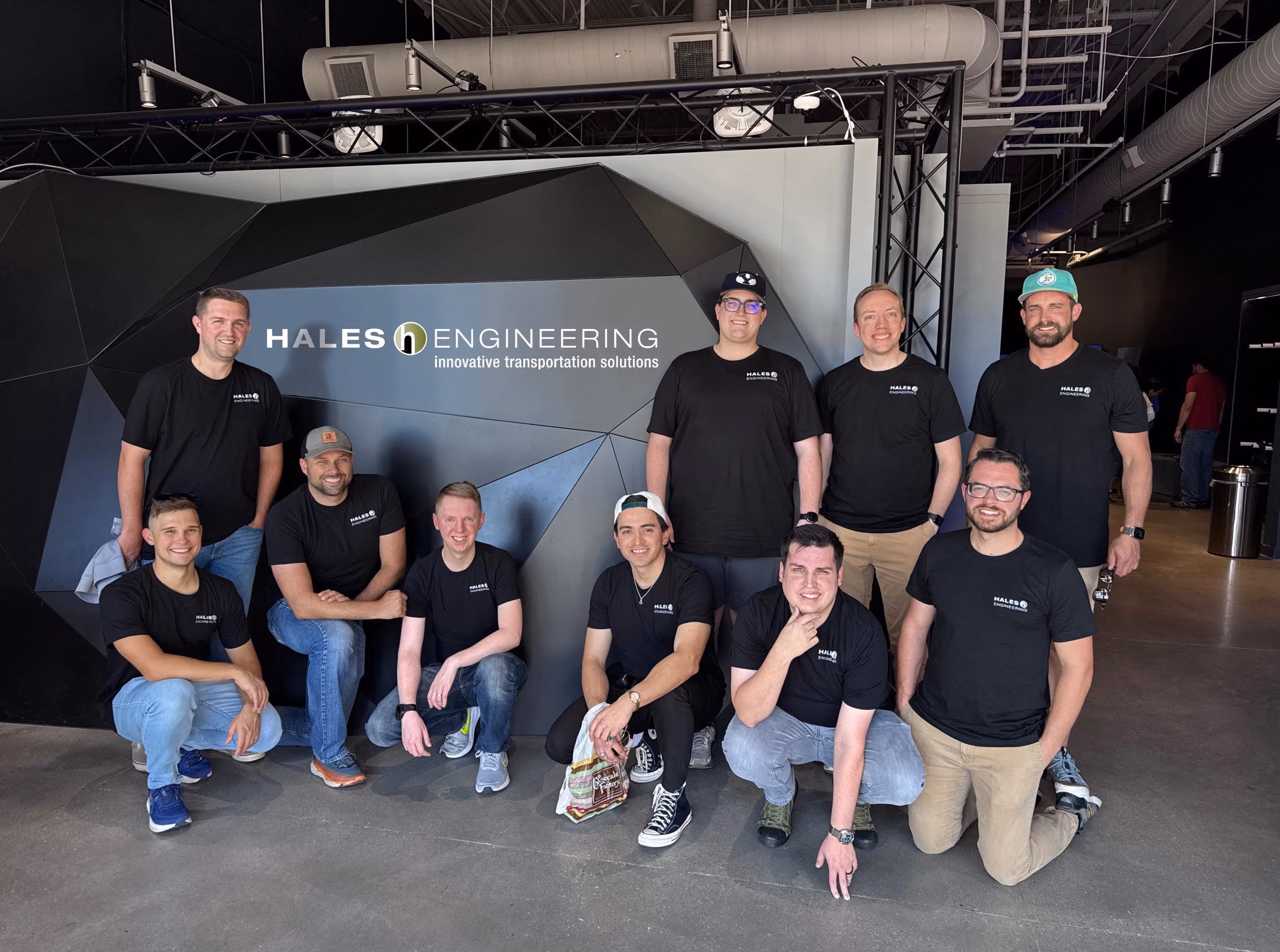 Nick Munsee with Hales Engineering team
